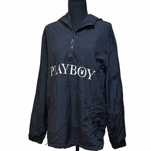 Playboy x PacSun Black Anorak Windbreaker Jacket Medium
